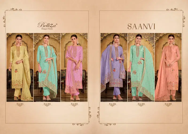 Belliza Saanvi Vol 2 Viscose Embroidered Dress Material Collection